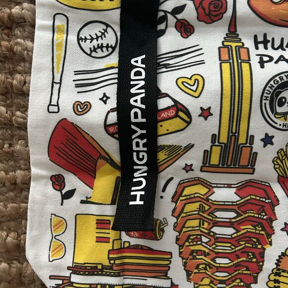 HungryPanda NYC Illustrated Canvas Tote Bag – New Condition, Limited Edition - Picture 3 of 7